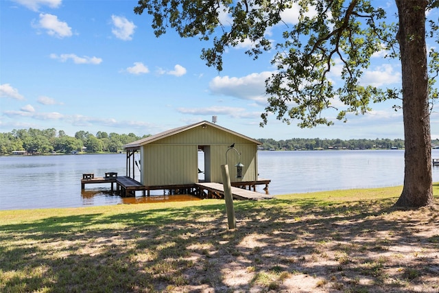 386 Dailey Rd, Crockett, TX 75835 - dock with boat lift and a water view