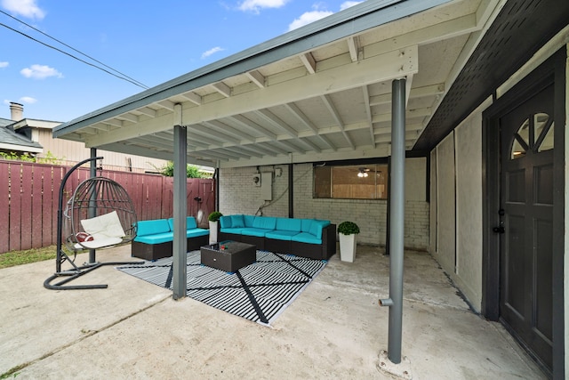 9030 Tanager St, Houston, TX 77036 - view of patio / terrace with outdoor lounge area