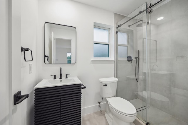 5005 Chestnut St, Bellaire, TX 77401 - bathroom with a shower stall and vanity