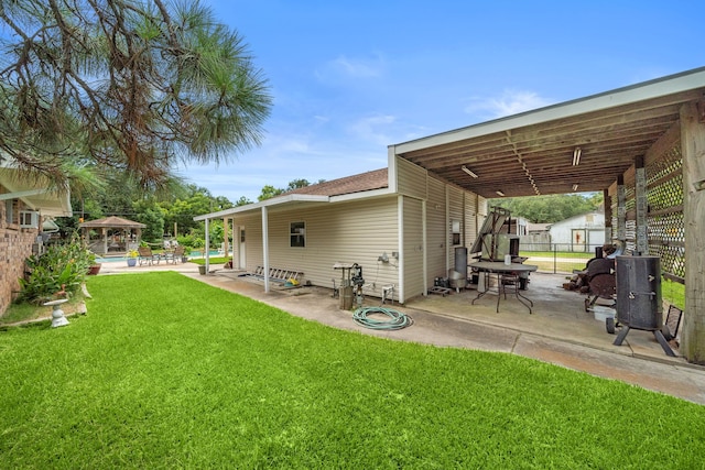8105 Miller Dr, Hitchcock, TX 77563 - view of yard with a patio area and a gazebo