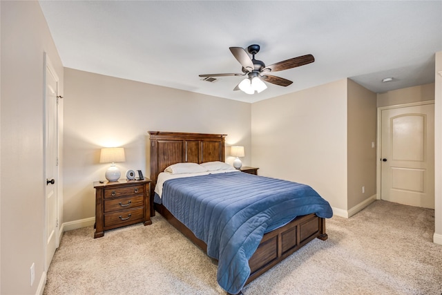 2546 Anzalone Dr, Spring, TX 77373 - bedroom featuring light colored carpet and a ceiling fan