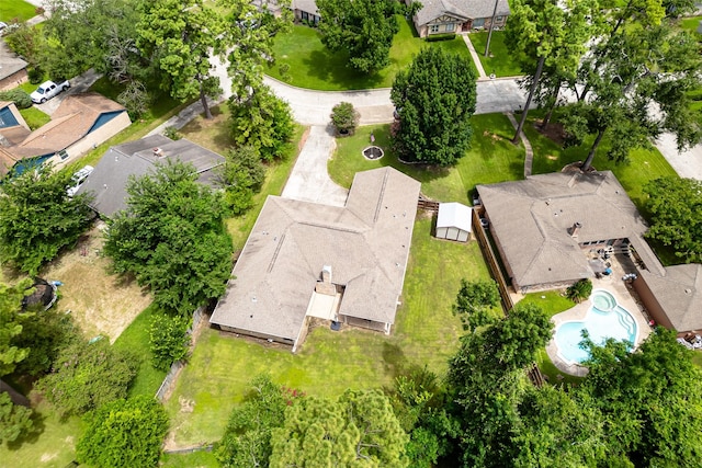 2546 Anzalone Dr, Spring, TX 77373 - aerial perspective of suburban area featuring a pool area