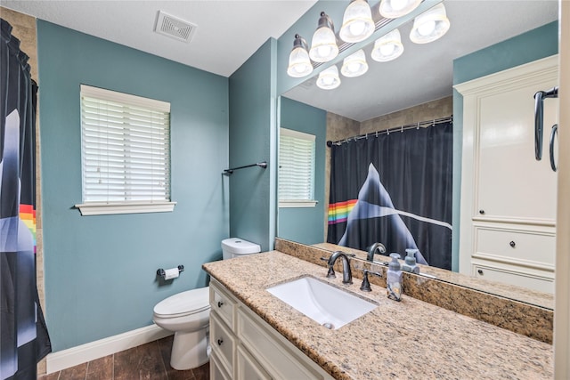 2546 Anzalone Dr, Spring, TX 77373 - full bathroom with vanity, wood finished floors, and curtained shower