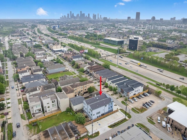 5240 Cornish Unit B, Houston, TX 77007 - bird's eye view of skyline