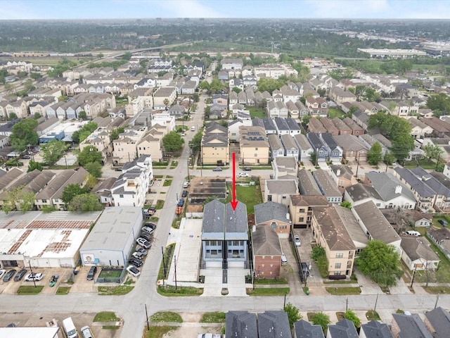 5240 Cornish Unit B, Houston, TX 77007 - aerial overview of property's location featuring nearby suburban area