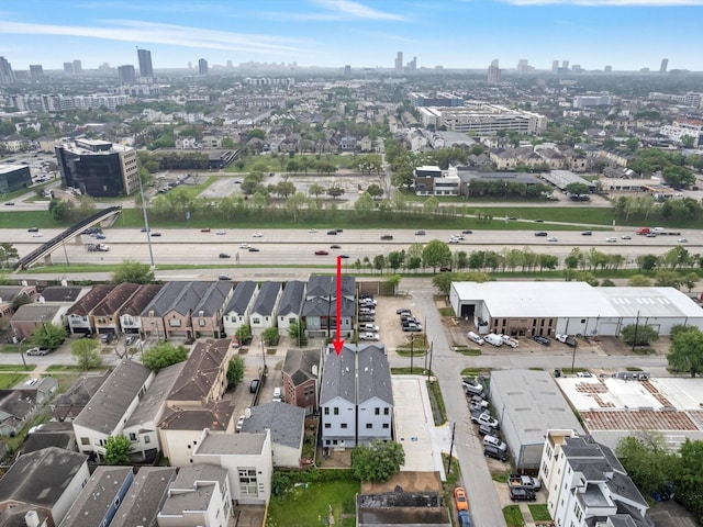 5240 Cornish Unit B, Houston, TX 77007 - drone / aerial view of skyline