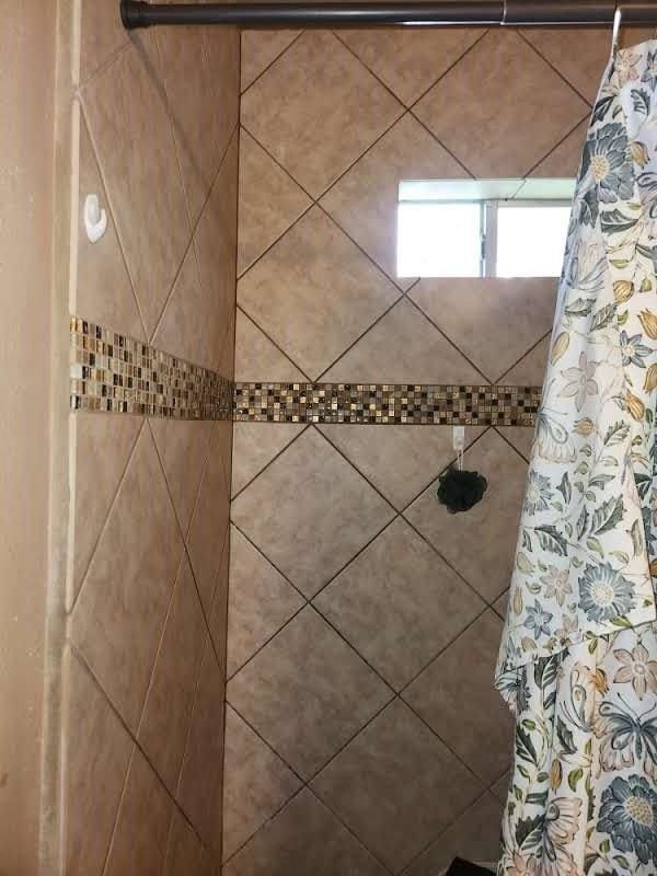 1902 July St, Houston, TX 77093 - bathroom view of a tile shower