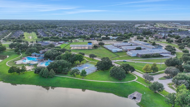 4502 Buffalo Lake Ct, Richmond, TX 77406 - drone / aerial view of a nearby body of water and a pool area