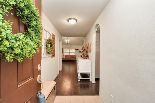 38327 Miranda Ln, Magnolia, TX 77355 - hall with arched walkways and baseboards