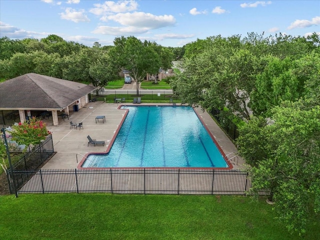 1726 Kemah Oaks Dr, Kemah, TX 77565 - community pool featuring a patio area