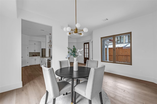 2031 Peppermill Rd, Houston, TX 77080 - dining room featuring a chandelier and light wood-style floors