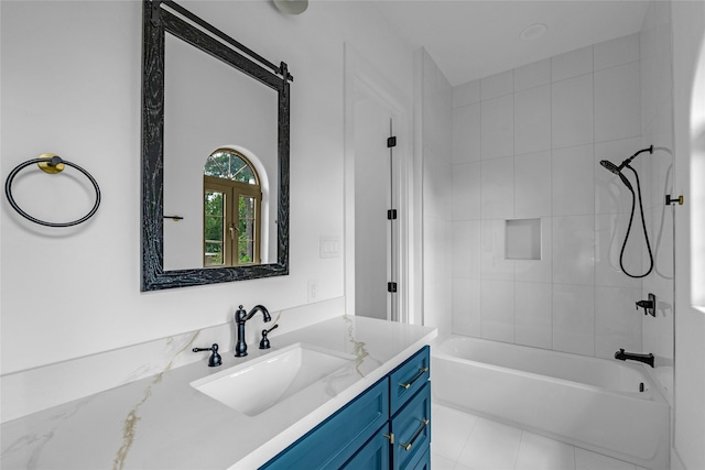 2031 Peppermill Rd, Houston, TX 77080 - bathroom featuring vanity and  shower combination
