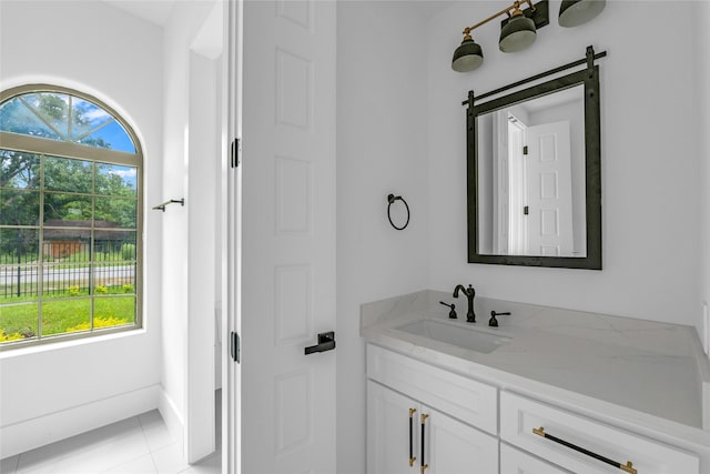 2031 Peppermill Rd, Houston, TX 77080 - bathroom featuring vanity and tile patterned floors