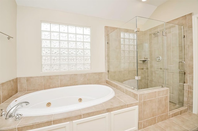 222 Knox St Unit F, Houston, TX 77007 - bathroom featuring a tub with jets and a stall shower
