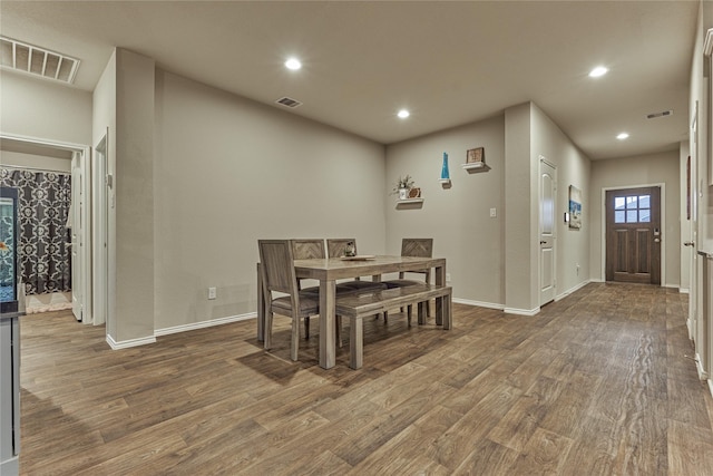 11503 Parrot Fish Ct, Conroe, TX 77304 - dining space featuring wood finished floors and recessed lighting