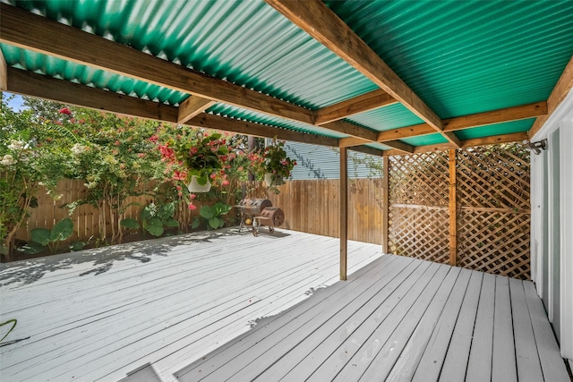 1114 W Cottage St, Houston, TX 77009 - wooden terrace with a fenced backyard
