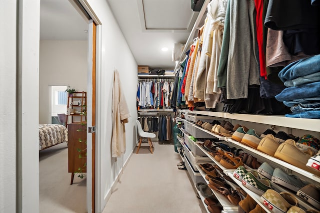 1821 Tuam St, Houston, TX 77004 - spacious closet with attic access and carpet floors