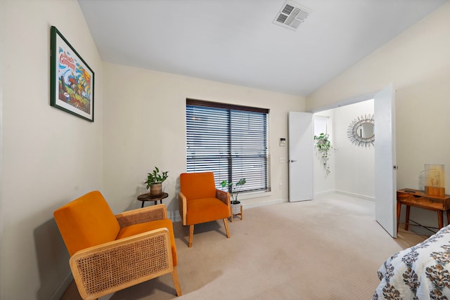 1821 Tuam St, Houston, TX 77004 - sitting room featuring vaulted ceiling and carpet