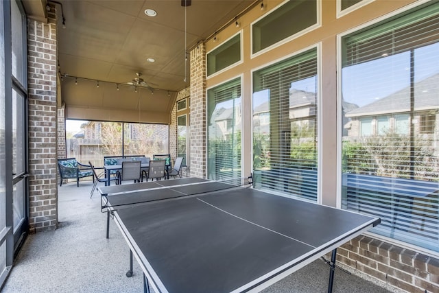 29114 Davenport Dr, Katy, TX 77494 - view of patio with outdoor dining space and a ceiling fan