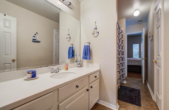 20303 Misty River Way, Cypress, TX 77433 - full bathroom with vanity and tile patterned flooring