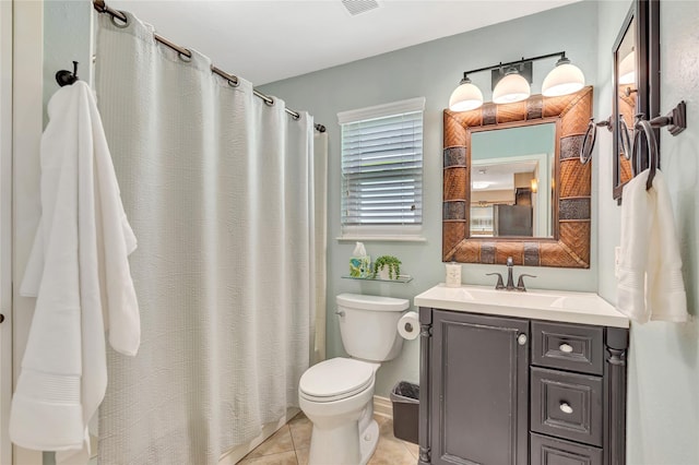 902 Grove Rd, Clear Lake Shores, TX 77565 - bathroom featuring vanity, tile patterned floors, and curtained shower