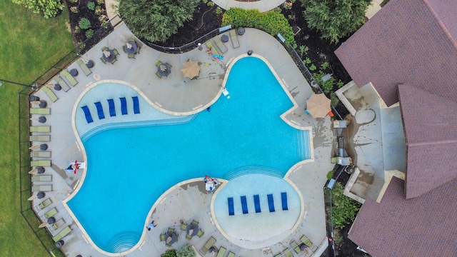 32726 Timber Point Dr, Brookshire, TX 77423 - bird's eye view of a pool area