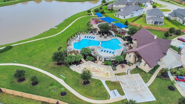 32726 Timber Point Dr, Brookshire, TX 77423 - aerial view of a large body of water and a pool area