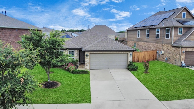 32726 Timber Point Dr, Brookshire, TX 77423 - view of front of home with brick siding, a garage, driveway, and a residential view