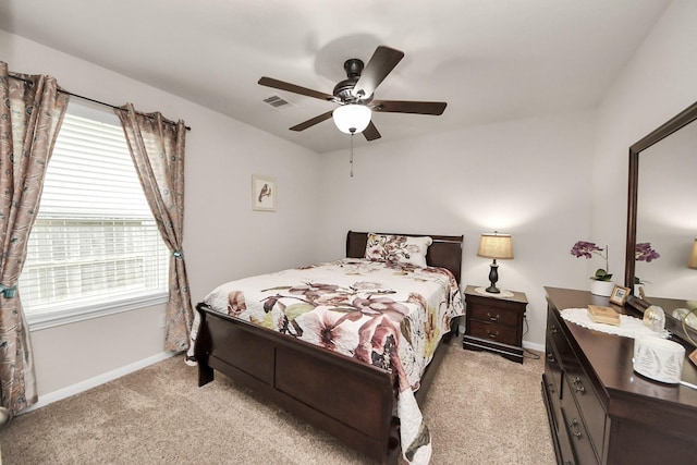32726 Timber Point Dr, Brookshire, TX 77423 - bedroom featuring light colored carpet and a ceiling fan