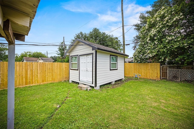 5419 Firefly Ave, Houston, TX 77017 - view of shed with a fenced backyard