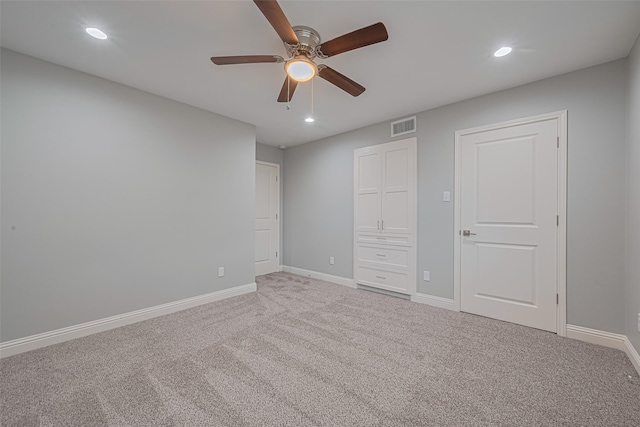 4414 Lemac Dr, Houston, TX 77096 - unfurnished bedroom featuring carpet flooring, recessed lighting, and ceiling fan