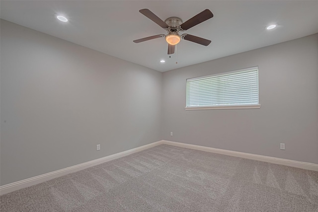 4414 Lemac Dr, Houston, TX 77096 - carpeted spare room with recessed lighting and ceiling fan
