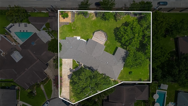 4414 Lemac Dr, Houston, TX 77096 - aerial view of property's location with property parcel outlined