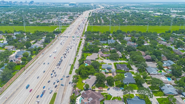 4414 Lemac Dr, Houston, TX 77096 - aerial view of property and surrounding area with nearby suburban area