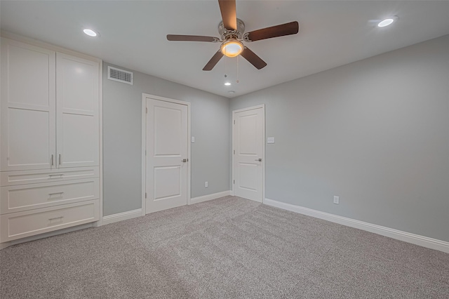 4414 Lemac Dr, Houston, TX 77096 - unfurnished bedroom with carpet flooring, recessed lighting, and ceiling fan
