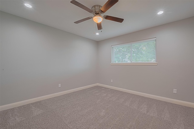 4414 Lemac Dr, Houston, TX 77096 - carpeted spare room with recessed lighting and a ceiling fan