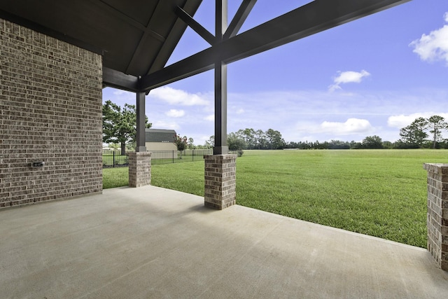 15408 Sandtrap Dr, Waller, TX 77484 - view of patio / terrace with a view of countryside
