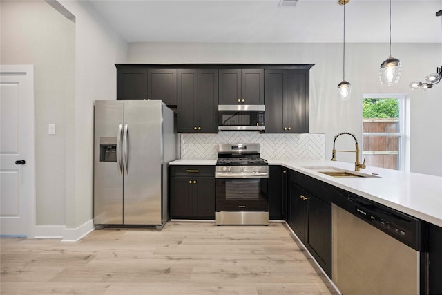 217 Pheasant St, Houston, TX 77018 - kitchen with appliances with stainless steel finishes, tasteful backsplash, light countertops, and light wood-style flooring
