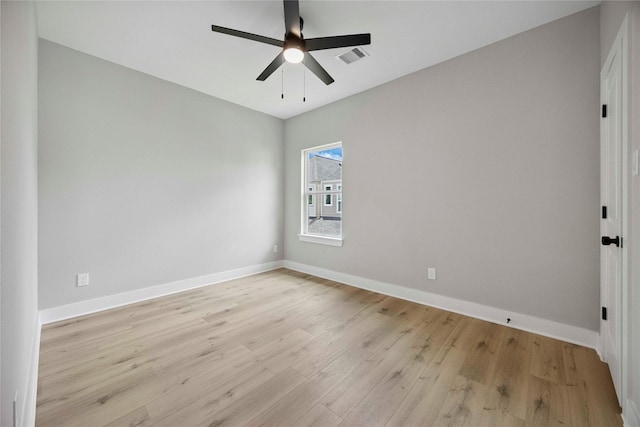 217 Pheasant St, Houston, TX 77018 - spare room with light wood finished floors and a ceiling fan