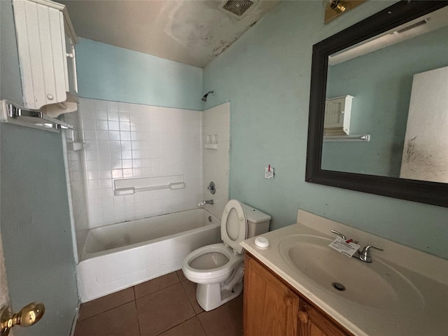 5518 Rio Ramos St, Rosharon, TX 77583 - full bath with tile patterned flooring, vanity, and shower / bath combination