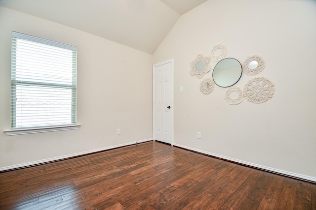 29011 Oldfield Ct, Katy, TX 77494 - spare room with dark wood finished floors and lofted ceiling