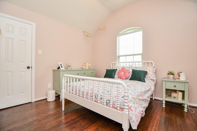 29011 Oldfield Ct, Katy, TX 77494 - bedroom with wood-type flooring and lofted ceiling