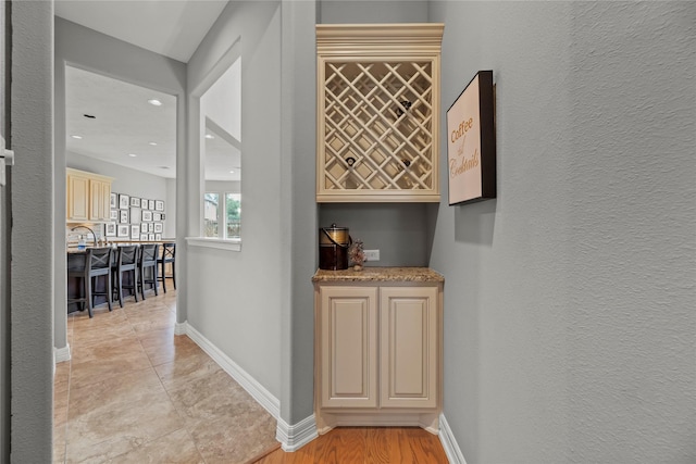 27410 Villa Mountain Ct, Fulshear, TX 77441 - hall with a textured wall and recessed lighting