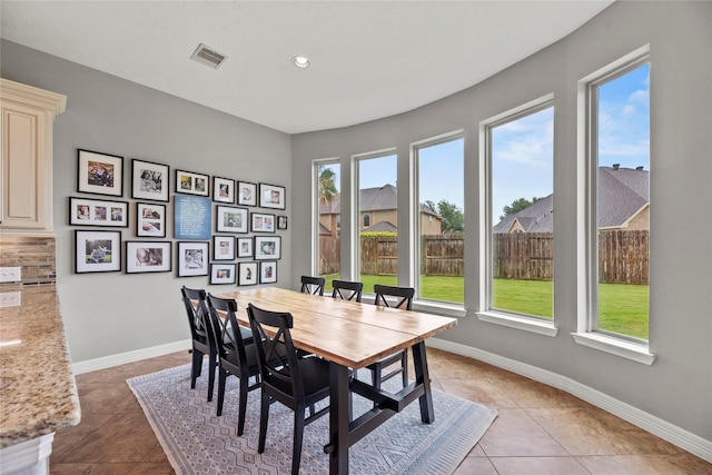 27410 Villa Mountain Ct, Fulshear, TX 77441 - dining space with tile patterned flooring and recessed lighting