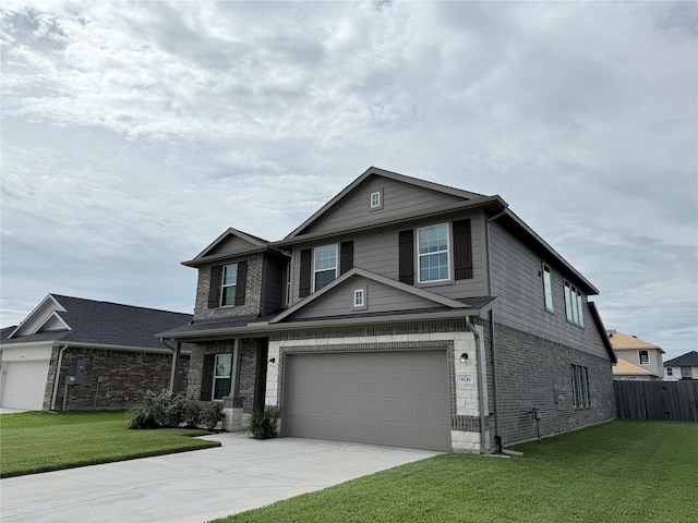 8116 Tourmaline Way, Texas City, TX 77591 - view of front of property with concrete driveway, brick siding, and an attached garage
