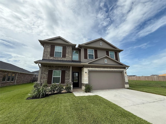 8116 Tourmaline Way, Texas City, TX 77591 - view of front of house featuring concrete driveway, brick siding, and a garage