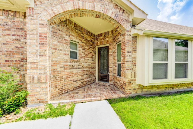 4927 Caponi Falls Ln, Katy, TX 77494 - entrance to property with brick siding and a shingled roof