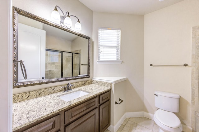 4927 Caponi Falls Ln, Katy, TX 77494 - bathroom featuring vanity, a tile shower, and tile patterned flooring