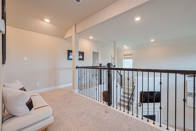 21031 Secretariat Meadow Ln, Tomball, TX 77377 - hallway featuring carpet and recessed lighting