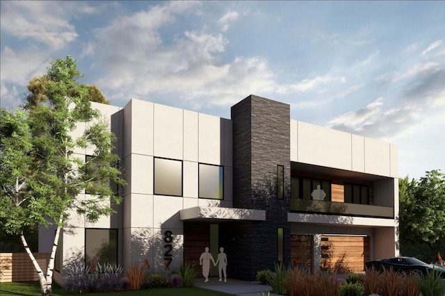 827 Bunker Hill Rd, Houston, TX 77024 - contemporary home with a balcony